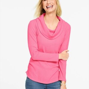 Talbots Vibrant Pink Cowl Neck Sweater